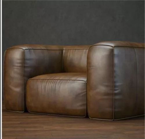 French Leather Single Sofa 3d model French Leather Single Sofa 3d model