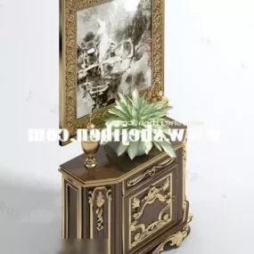 French Style Side Cabinet Boutique Design 3d model