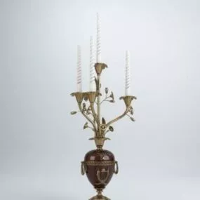French Vase Candlestick 3d model