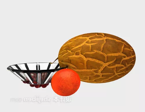 Fruit Hami Melon 3d model Fruit Hami Melon 3d model
