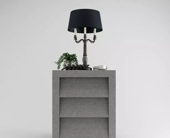 Furniture Bedside Table Grey Painted 3d model Furniture Bedside Table Grey Painted 3d model