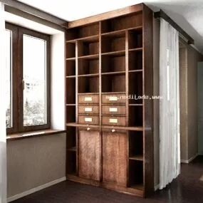Kitchen Side Cabinet With Door 3d model