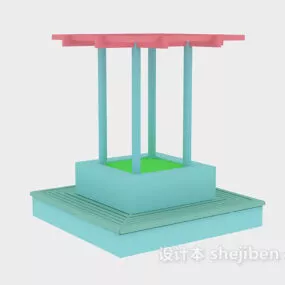 Garden Landscape Pavilion Building 3d model