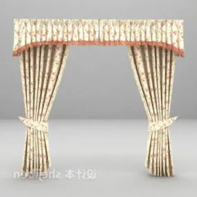Garden Pink Curtain 3d model