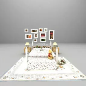 Garden Style Bedroom 3d model