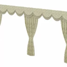 Garden Style Curtain 3d model