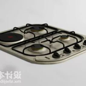 Gas Stove Top Unit 3d model