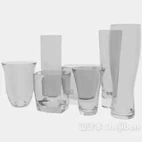 Glass Set Various Size 3d model
