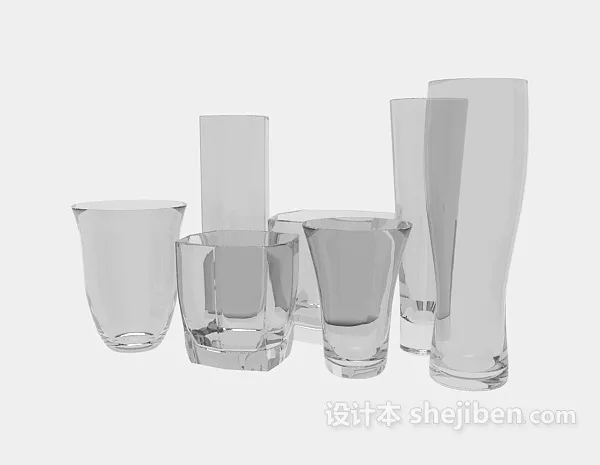 Glass Set Various Size 3d model Glass Set Various Size 3d model