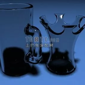 Glass Decorative Bottle 3d model