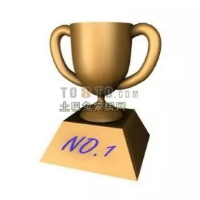 Gold Trophy Sport Prize 3d model