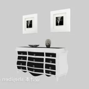 Entrance Shoes Cabinet Boutique Style 3d model