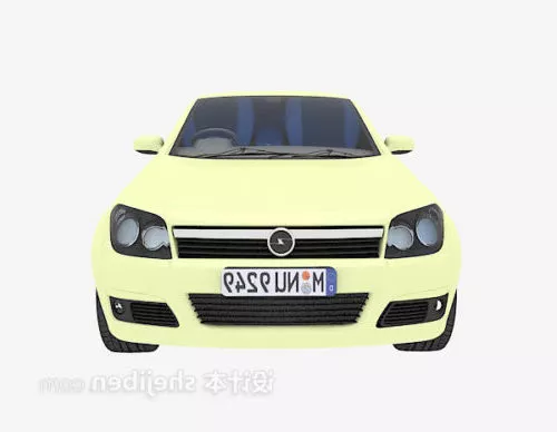 Cool Yellow Car 3d model Cool Yellow Car 3d model