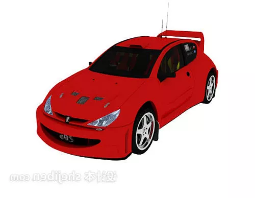 Red Sports Car Design 3d model Red Sports Car Design 3d model