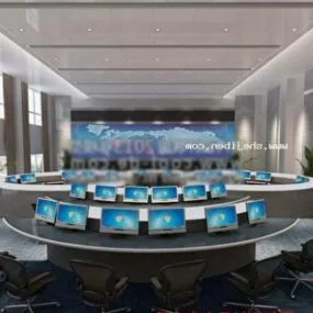 Government Building Interior Scene 3d model
