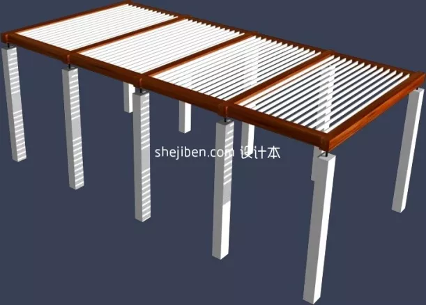 European Greek Columns In Row 3d model