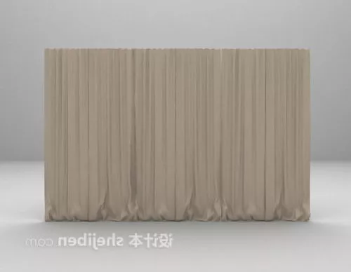 Textile Scroll Curtain Vertical Side 3d model