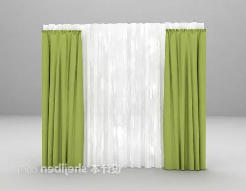 Antique Curtain Multiple Layers 3d model