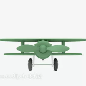 Green Toy Plane 3d model