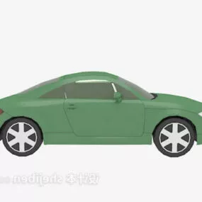 Green Painted Car Vehicle 3d model