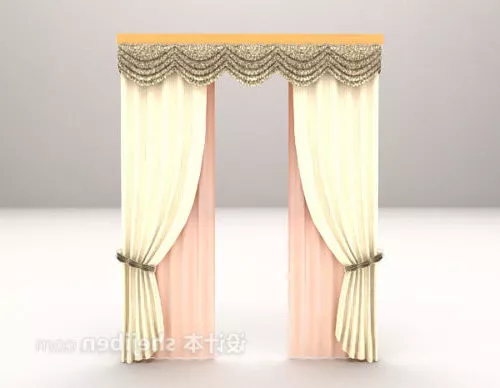 Curtain Old Pattern Texture 3d model
