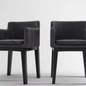 Grey Dining Chair 3d model
