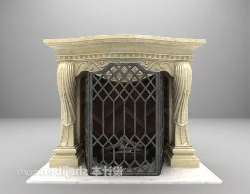 Indoor Fireplace 3d model