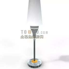 Modern Floor Lamp With Chrome Stand 3d model
