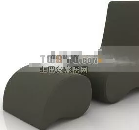 Grey Modern Sofa Bag 3d model