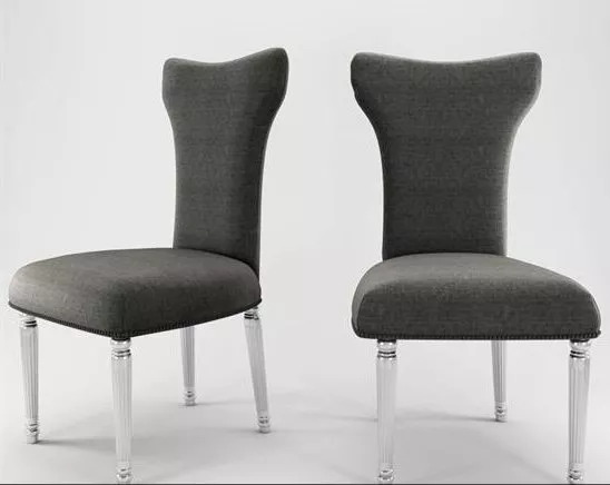 Grey Fabric Single Chair 3d model Grey Fabric Single Chair 3d model