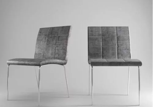 Grey Velvet Single Chair 3d model Grey Velvet Single Chair 3d model