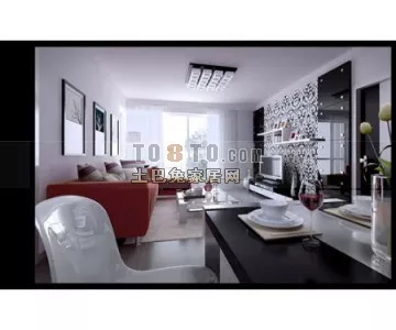 L Shaped Kitchen Cabinet Layout Ideas 3d model