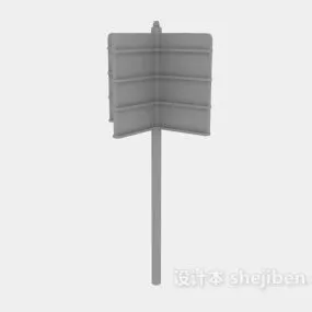 Street Guide Sign 3d model