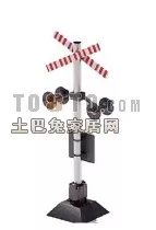 Traffic Sign At Cross Road 3d model