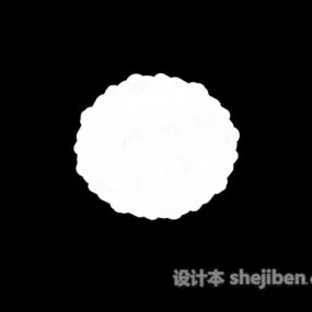 Plaster Disc Ceiling Decoration 3d model