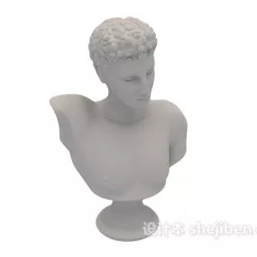 Man Bust Sculpture 3d model