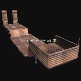Heavy Equipment Trailer Path 3d model