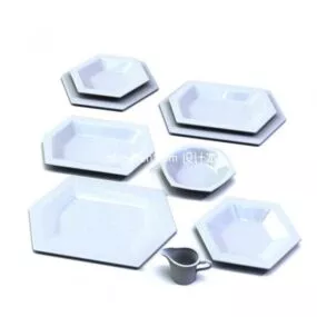 Hexedge Teapot Set 3d model