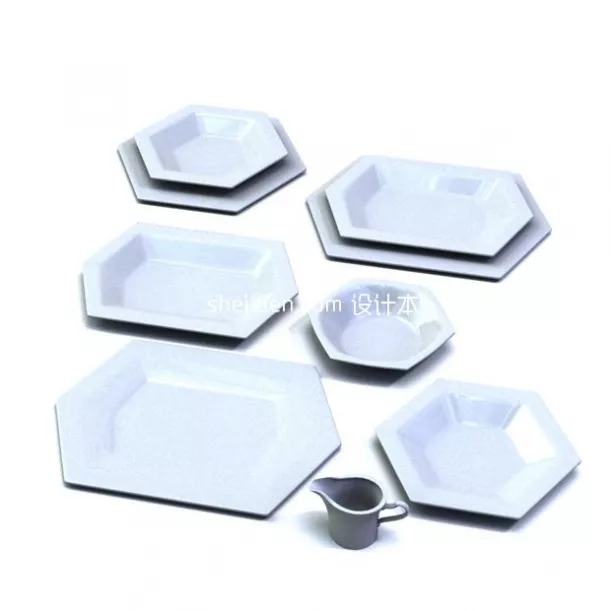 Bowl Traunsee Lines Pattern 3d model
