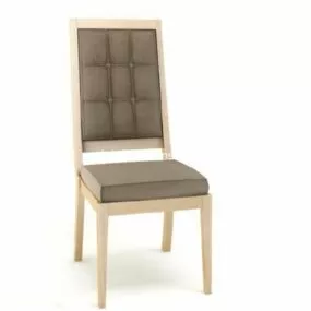 Restaurant Wood Chair High Back 3d model