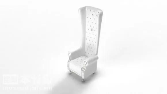 Fabric Armchair With Old Pillow 3d model