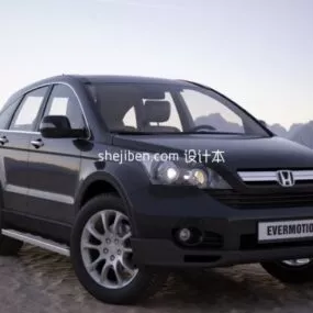 Honda Crv Car Black 3d model