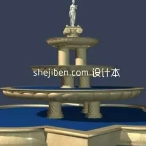 Stone Fountain Typical 3d model