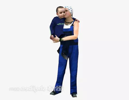 Woman With Child 3d model Woman With Child 3d model
