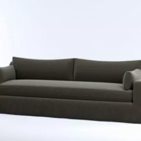 Home Double Sofa Grey Color 3d model