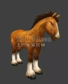 European Horse Animal 3d model