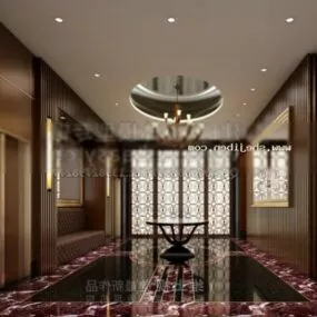 Hotel Elevator Space Indoor Interior Scene 3d model