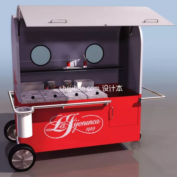 Ice Cream Cart 3d model Ice Cream Cart 3d model
