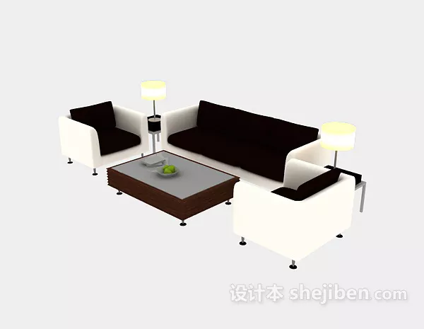 Sofa Monza Smooth Edge 3d model