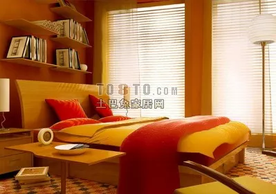 Old Style Bed With Red Blanket 3d model